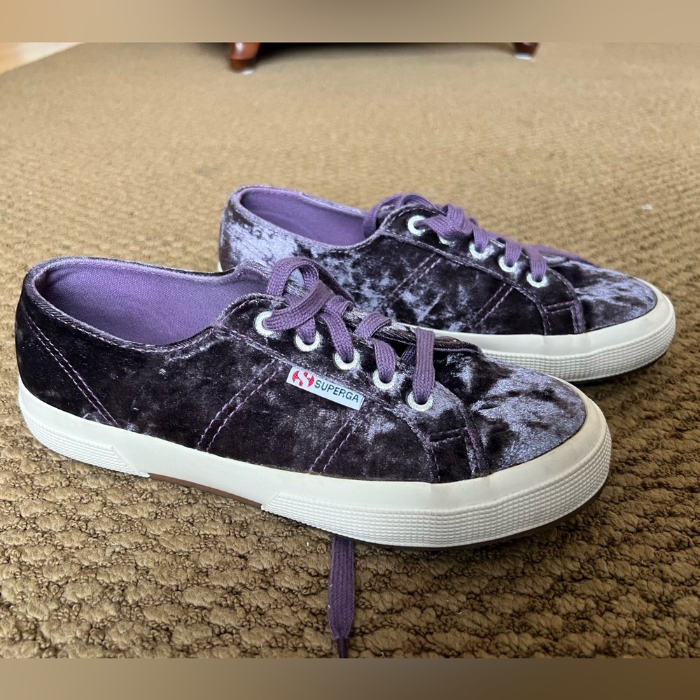 Superga Purple Velvet Women’s Sneakers Size EU 38/US 7.5